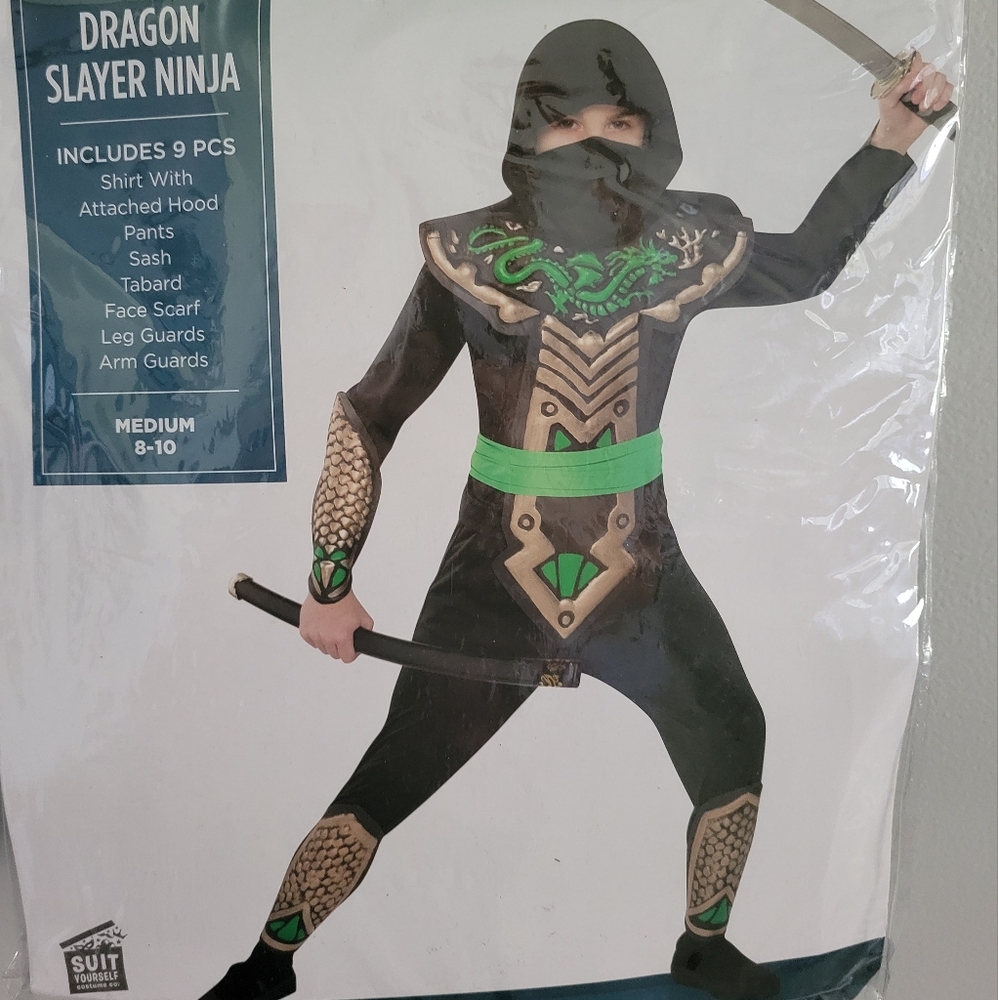 Boys medium dragon ninja slayer Halloween costume
